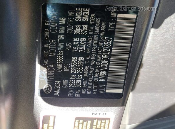 KM8KNDDF0RU278527 2024 HYUNDAI IONIQ Gray Widok naklejki z numerem VIN