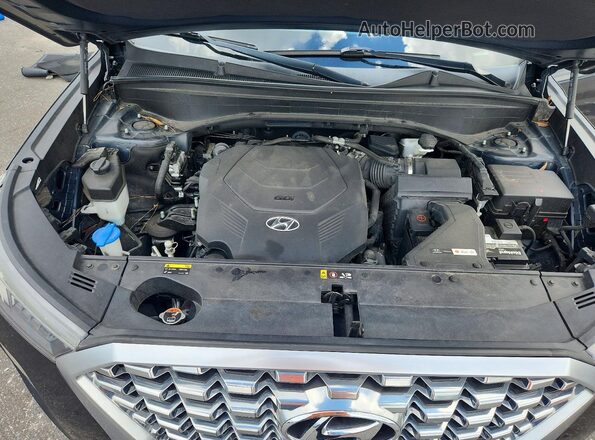 KM8R24HE9LU051756 2020 HYUNDAI PALISADE Black Vista del compartimento del motor