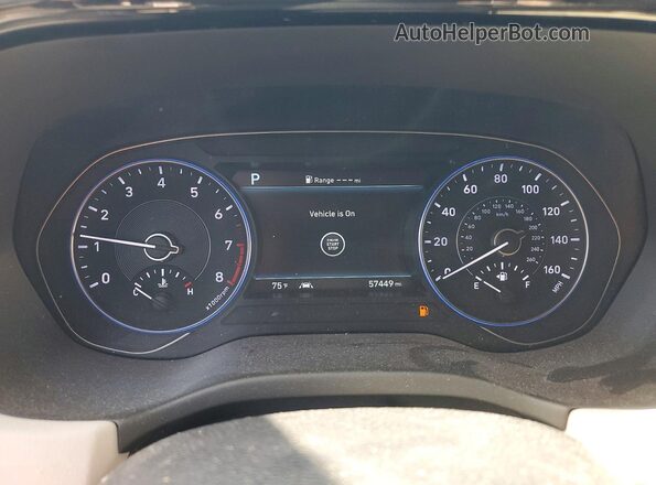KM8R44HE2NU399671 2022 HYUNDAI PALISADE Black Vista del cuadro de instrumentos