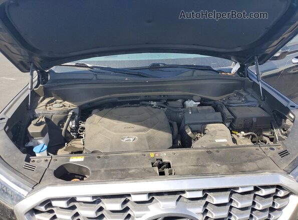 KM8R44HE2NU399671 2022 HYUNDAI PALISADE Black Vista del compartimento del motor