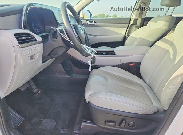 KM8R44HE8MU302939 2021 HYUNDAI PALISADE White Vista interior delantera