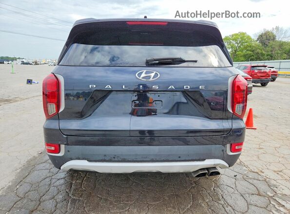 KM8R44HEXLU039058 2020 HYUNDAI PALISADE Blue უკანა ხედი
