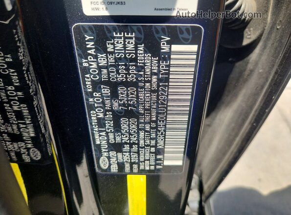 KM8R54HE0LU129221 2020 HYUNDAI PALISADE Black Панорамний вид салону 360°