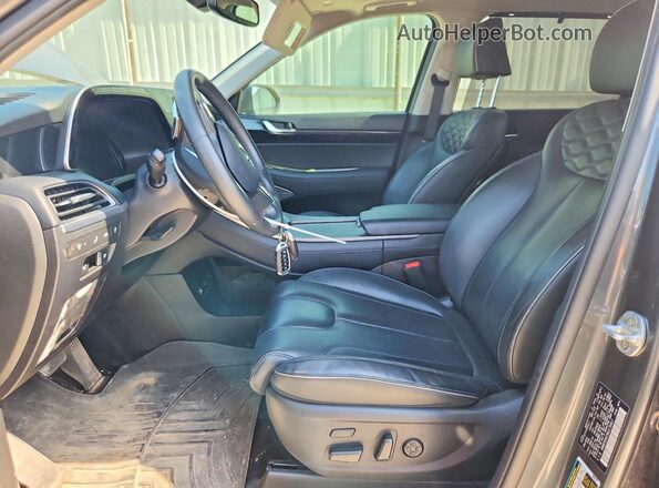KM8R5DHE9MU178967 2021 HYUNDAI PALISADE Gray Vista interior delantera