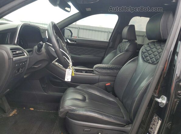 KM8R7DHE9MU261566 2021 HYUNDAI PALISADE Черный Вид салона спереди