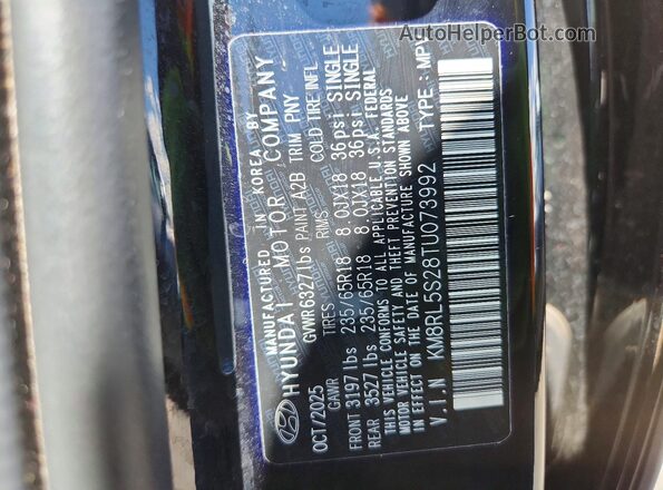 KM8RL5S28TU073992 2026 HYUNDAI PALISADE Black Widok wnętrza 360 stopni