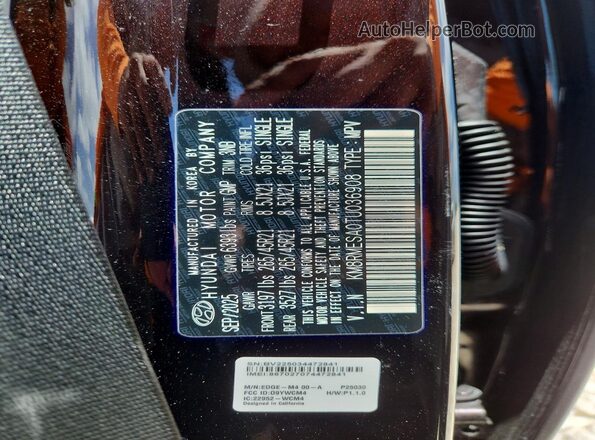 KM8RMESA0TU036908 2026 HYUNDAI PALISADE Maroon Vista interior de 360 grados