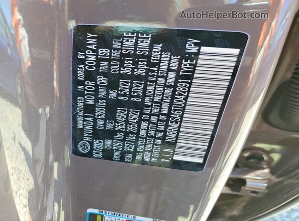 KM8RMESA6TU042891 2026 HYUNDAI PALISADE Brown Vista interior de 360 grados