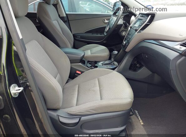KM8SM4HF5GU154151 2016 HYUNDAI SANTA FE Black Вид салону спереду