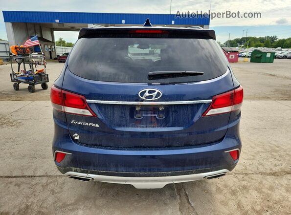 KM8SM4HFXHU223417 2017 HYUNDAI SANTA Blue Widok z tyłu