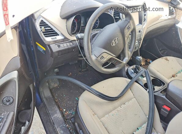 KM8SMDHFXJU265124 2018 HYUNDAI SANTA Blue Vista del salpicadero
