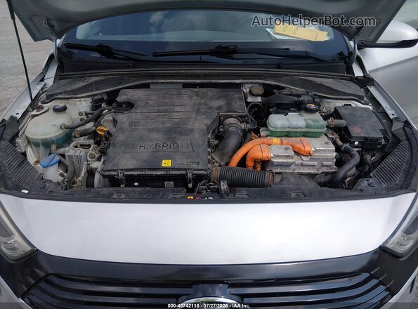 KMHC65LC0JU075205 2018 HYUNDAI IONIQ HYBRID Silver Вид ззаду