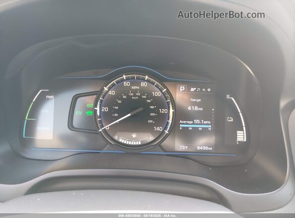 KMHC65LC0KU107510 2019 HYUNDAI IONIQ HYBRID White Vista de los asientos traseros