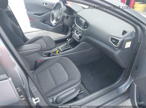 KMHC65LC1JU076525 2018 HYUNDAI IONIQ HYBRID Gray წინა სალონის ხედი