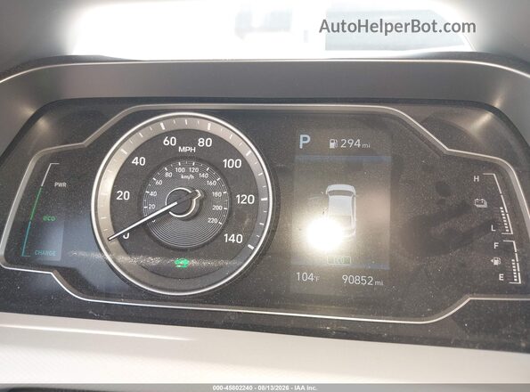 KMHC65LC1LU220710 2020 HYUNDAI IONIQ HYBRID Silver Widok tylnych siedzeń