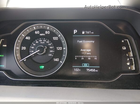 KMHC65LC2LU220392 2020 HYUNDAI IONIQ HYBRID White Widok tylnych siedzeń