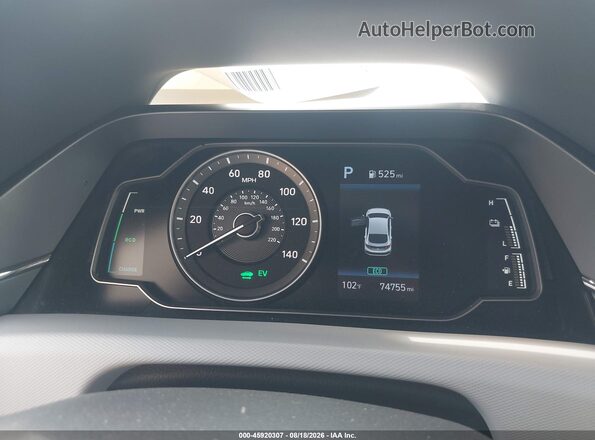 KMHC65LC2LU220439 2020 HYUNDAI IONIQ HYBRID Silver Widok tylnych siedzeń