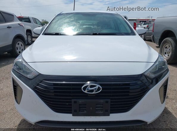 KMHC65LC3JU075506 2018 HYUNDAI IONIQ HYBRID White Widok zestawu wskaźników