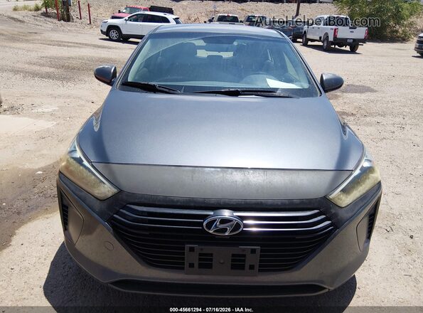 KMHC65LC4JU075305 2018 HYUNDAI IONIQ HYBRID Gray Widok z przodu