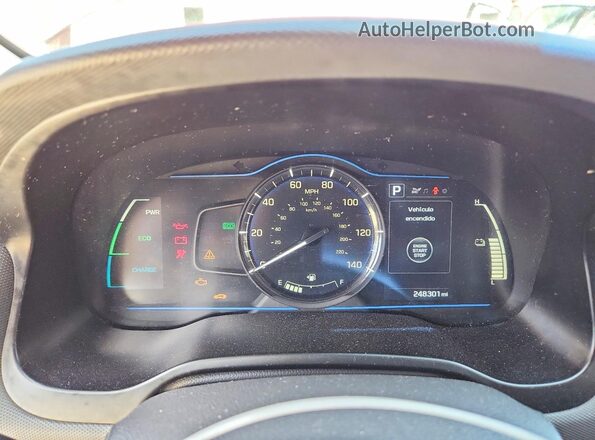 KMHC65LC5KU170618 2019 HYUNDAI IONIQ Red ხელსაწყოთა პანელის ხედი