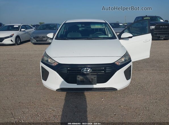 KMHC65LC6JU075595 2018 HYUNDAI IONIQ HYBRID White Widok z przodu