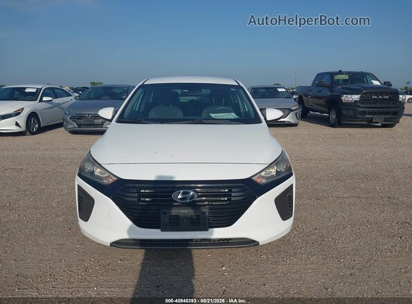 KMHC65LC6JU075595 2018 HYUNDAI IONIQ HYBRID White Widok wnętrza z tyłu