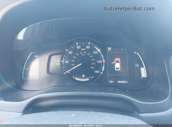 KMHC65LC8JU075842 2018 HYUNDAI IONIQ HYBRID White უკანა სავარძლების ხედი
