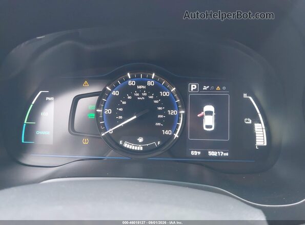 KMHC65LC9JU076238 2018 HYUNDAI IONIQ HYBRID Silver უკანა სავარძლების ხედი