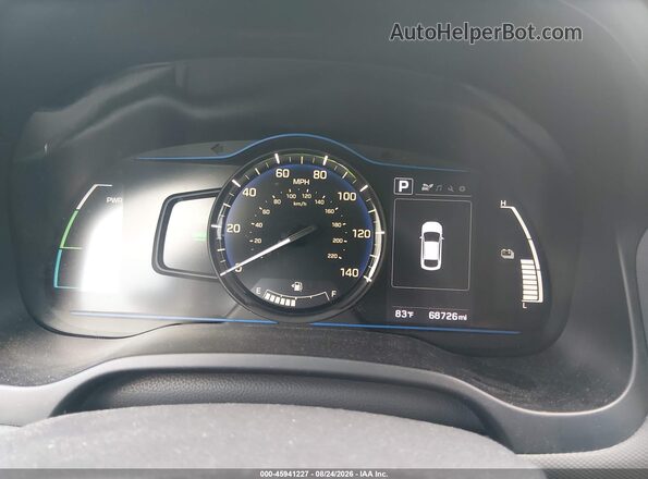 KMHC65LC9KU107862 2019 HYUNDAI IONIQ HYBRID Gray უკანა სავარძლების ხედი