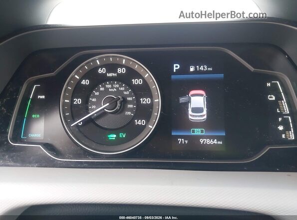 KMHC65LC9LU232569 2020 HYUNDAI IONIQ HYBRID Black Widok tylnych siedzeń