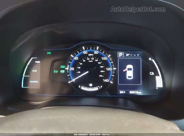 KMHC65LCXJU099723 2018 HYUNDAI IONIQ HYBRID Black Հետևի նստատեղերի տեսք