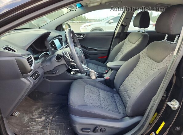 KMHC75LC5KU117785 2019 HYUNDAI IONIQ Black წინა სალონის ხედი