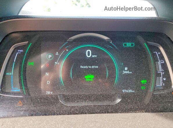 KMHC75LC9LU239793 2020 HYUNDAI IONIQ Gray Instrument cluster view