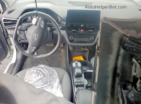 KMHC75LJ6LU072971 2020 HYUNDAI IONIQ White Առջևի վահանակի տեսք