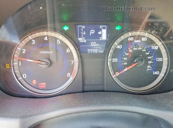 KMHCT4AE0GU163994 2016 HYUNDAI ACCENT Gray Instrument cluster view