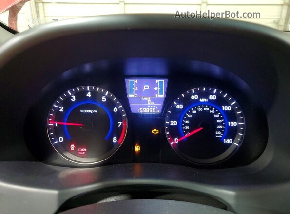 KMHCT4AE0HU266012 2017 HYUNDAI ACCENT Красный Вид щитка приборов