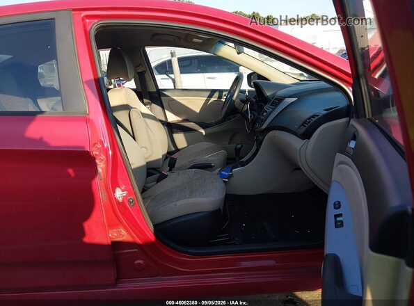 KMHCT4AE1GU120703 2016 HYUNDAI ACCENT Red Widok wnętrza z przodu