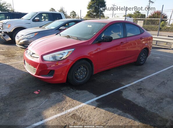 KMHCT4AE1GU120703 2016 HYUNDAI ACCENT Red Przód lewy