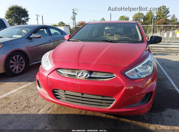 KMHCT4AE1GU120703 2016 HYUNDAI ACCENT Red Widok z przodu
