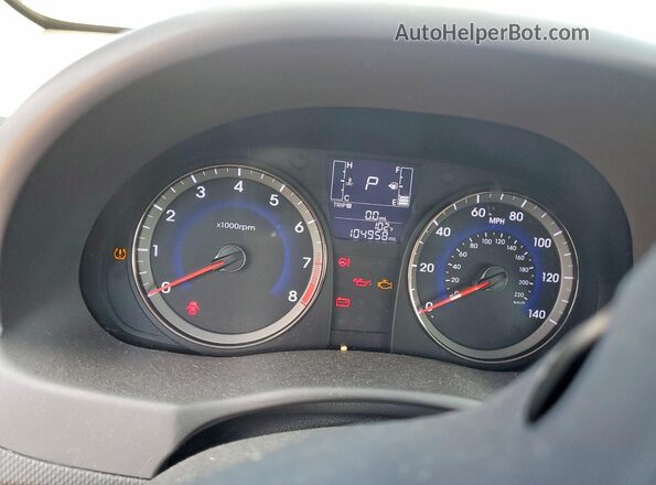 KMHCT4AE1HU237389 2017 HYUNDAI ACCENT Blue Widok zestawu wskaźników