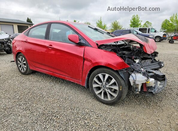 KMHCT4AE1HU276712 2017 HYUNDAI ACCENT Red Առջևի աջ