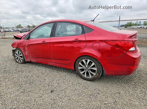 KMHCT4AE1HU276712 2017 HYUNDAI ACCENT Red Հետևի ձախ