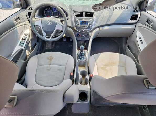 KMHCT4AE1HU276726 2017 HYUNDAI ACCENT Blue Widok deski rozdzielczej