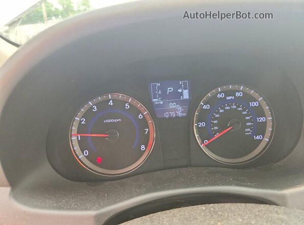 KMHCT4AE1HU345799 2017 HYUNDAI ACCENT Белый Вид щитка приборов