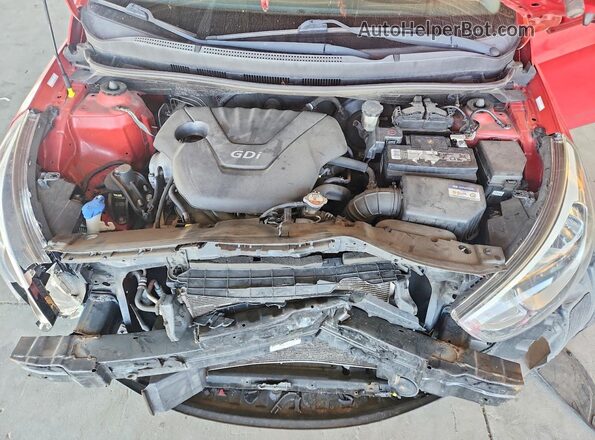 KMHCT4AE2GU009349 2016 HYUNDAI ACCENT Red Սալոնի հետևի տեսք