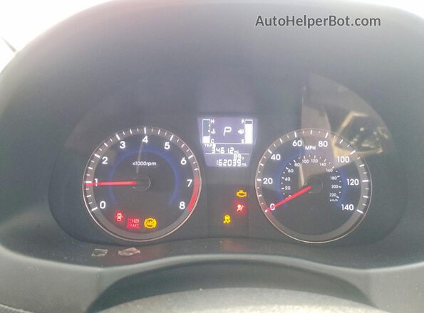 KMHCT4AE2GU110052 2016 HYUNDAI ACCENT Red Սարքավորումների վահանակի տեսք