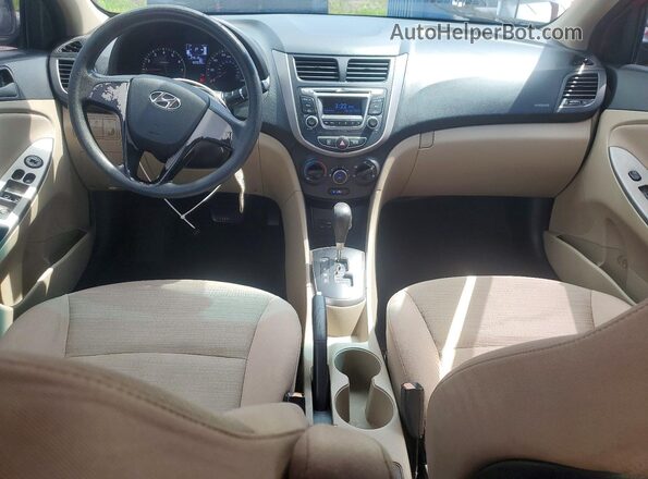 KMHCT4AE2GU110052 2016 HYUNDAI ACCENT Red Առջևի վահանակի տեսք
