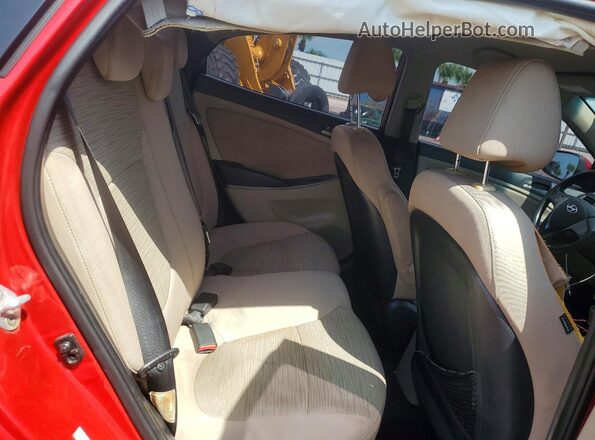 KMHCT4AE2GU110052 2016 HYUNDAI ACCENT Red Հետևի նստատեղերի տեսք