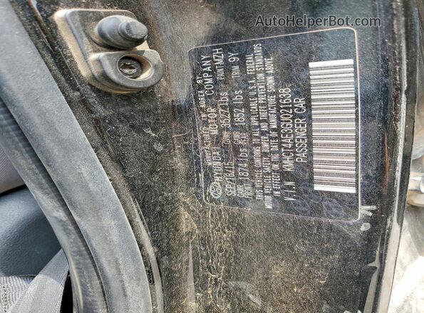 KMHCT4AE3GU021638 2016 HYUNDAI ACCENT Black Вид підкапотного простору