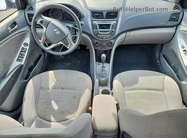 KMHCT4AE3GU084223 2016 HYUNDAI ACCENT White წინა პანელის ხედი